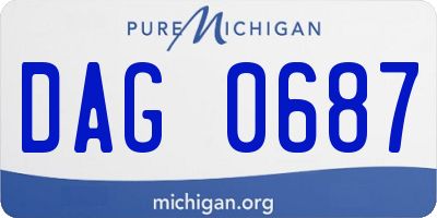 MI license plate DAG0687