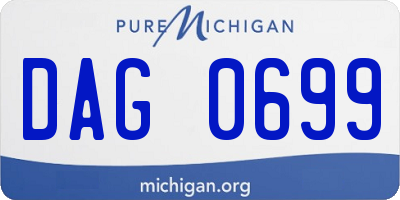 MI license plate DAG0699