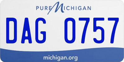 MI license plate DAG0757