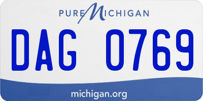MI license plate DAG0769