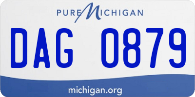 MI license plate DAG0879