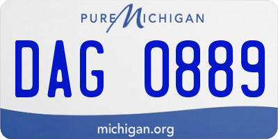 MI license plate DAG0889