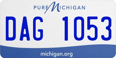 MI license plate DAG1053