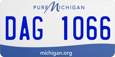MI license plate DAG1066