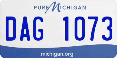 MI license plate DAG1073