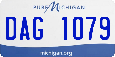 MI license plate DAG1079