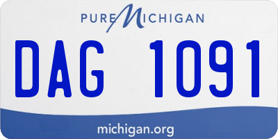 MI license plate DAG1091