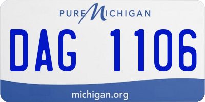 MI license plate DAG1106