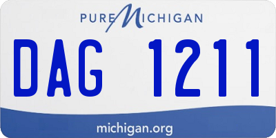 MI license plate DAG1211