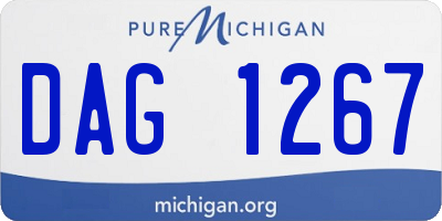 MI license plate DAG1267