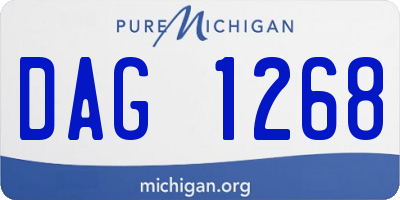 MI license plate DAG1268