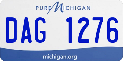 MI license plate DAG1276