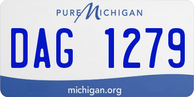 MI license plate DAG1279