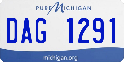 MI license plate DAG1291