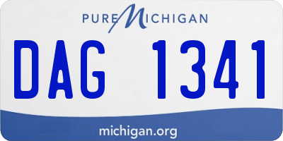 MI license plate DAG1341