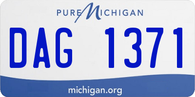 MI license plate DAG1371
