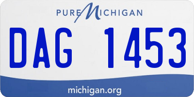 MI license plate DAG1453
