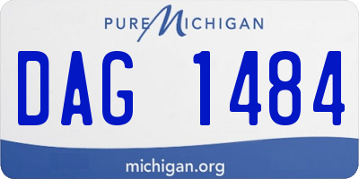 MI license plate DAG1484
