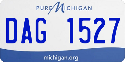 MI license plate DAG1527