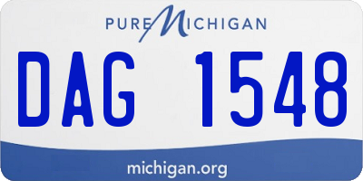 MI license plate DAG1548