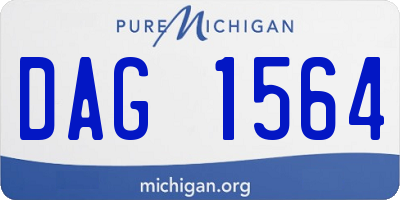MI license plate DAG1564