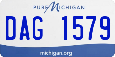MI license plate DAG1579