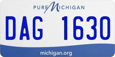 MI license plate DAG1630