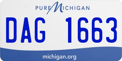 MI license plate DAG1663