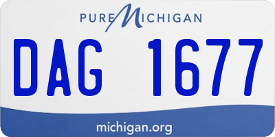 MI license plate DAG1677