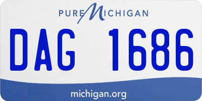 MI license plate DAG1686