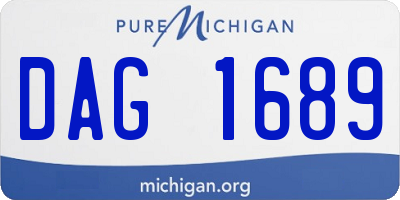 MI license plate DAG1689