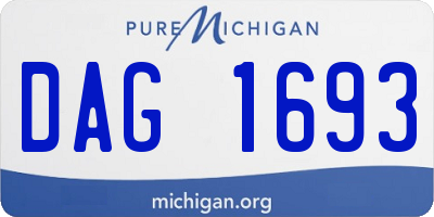 MI license plate DAG1693