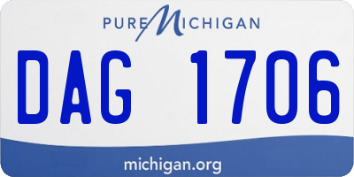 MI license plate DAG1706