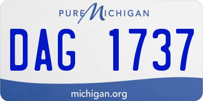 MI license plate DAG1737