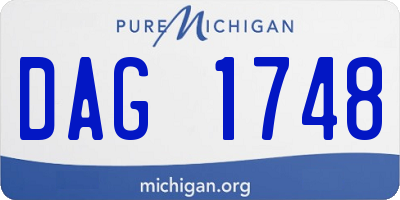 MI license plate DAG1748