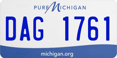 MI license plate DAG1761
