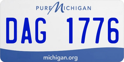 MI license plate DAG1776