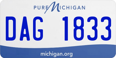MI license plate DAG1833