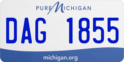 MI license plate DAG1855