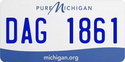 MI license plate DAG1861