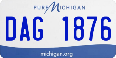 MI license plate DAG1876