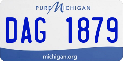 MI license plate DAG1879