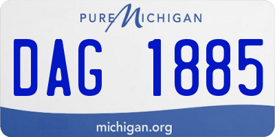 MI license plate DAG1885