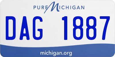 MI license plate DAG1887