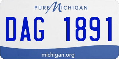 MI license plate DAG1891