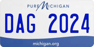 MI license plate DAG2024