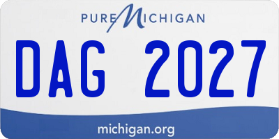 MI license plate DAG2027