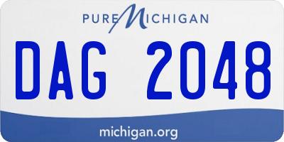 MI license plate DAG2048