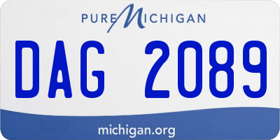 MI license plate DAG2089