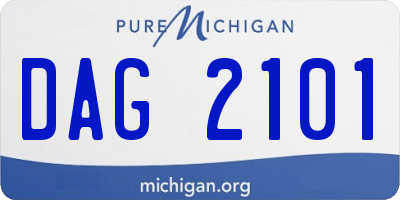 MI license plate DAG2101